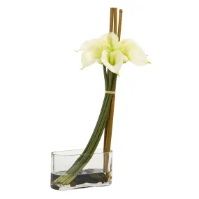 18" Calla Lily with Bamboo Artificial Arrangement