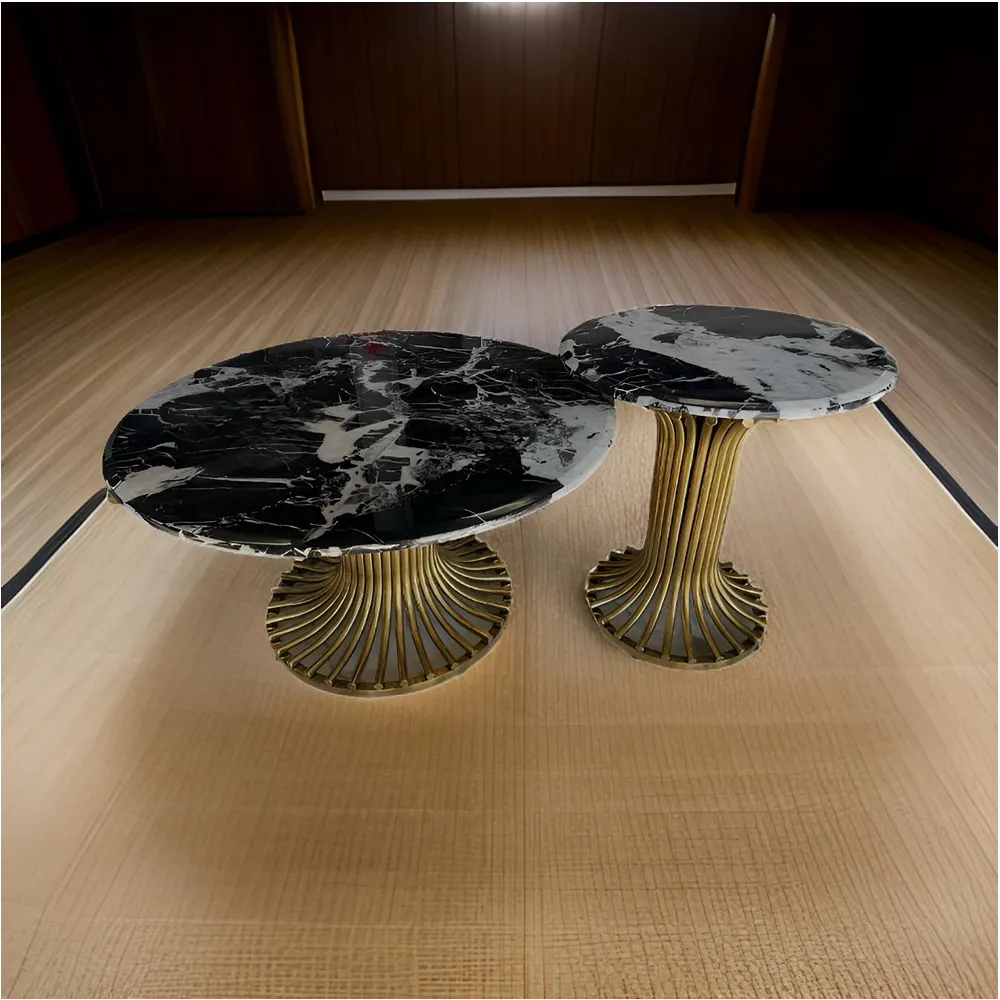 2-In-1 Luxury Marble Coffee Table