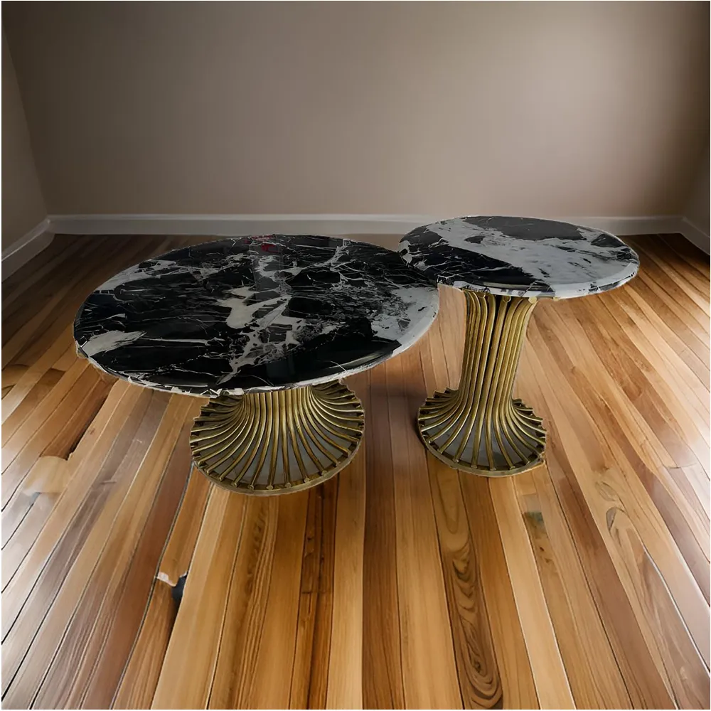 2-In-1 Luxury Marble Coffee Table