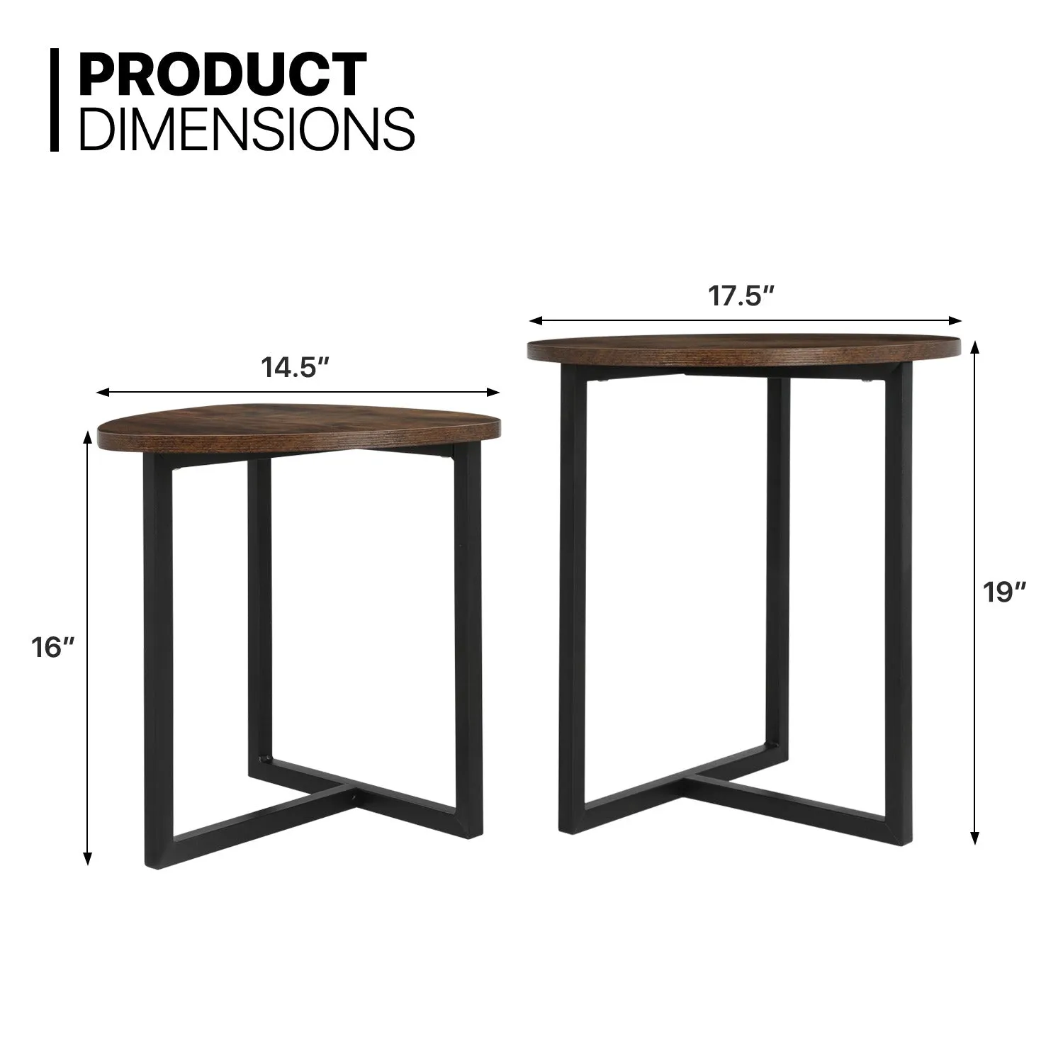 2-Piece Nesting Coffee Tables