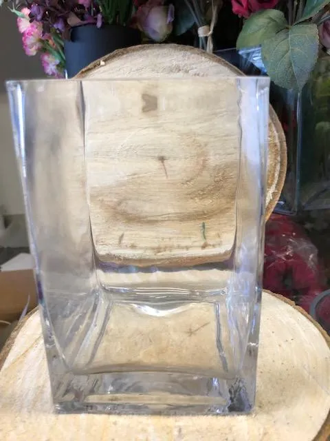 4"x4"x12" Cube Square Vase