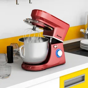 7.5 Qt Tilt-Head Stand Mixer with Dough Hook-Red