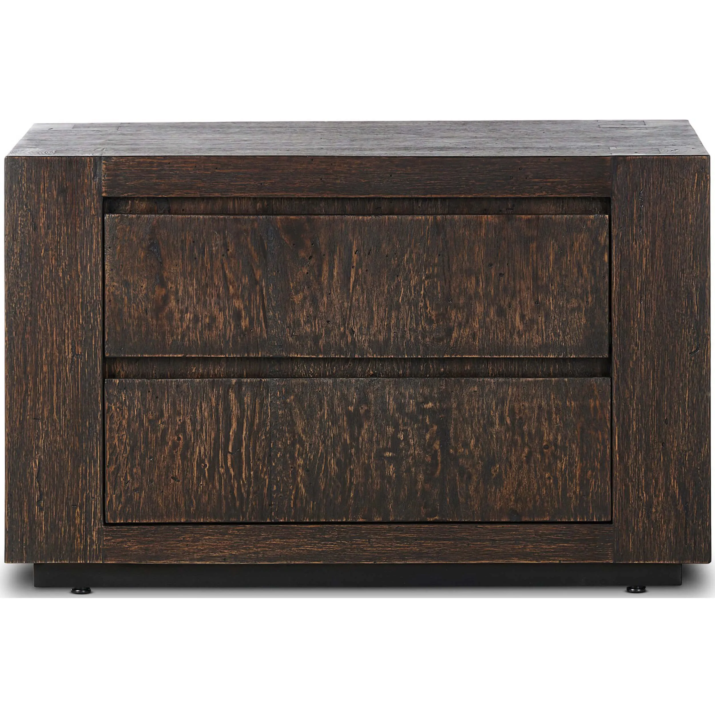 Abaso Nightstand, Ebony Rustic