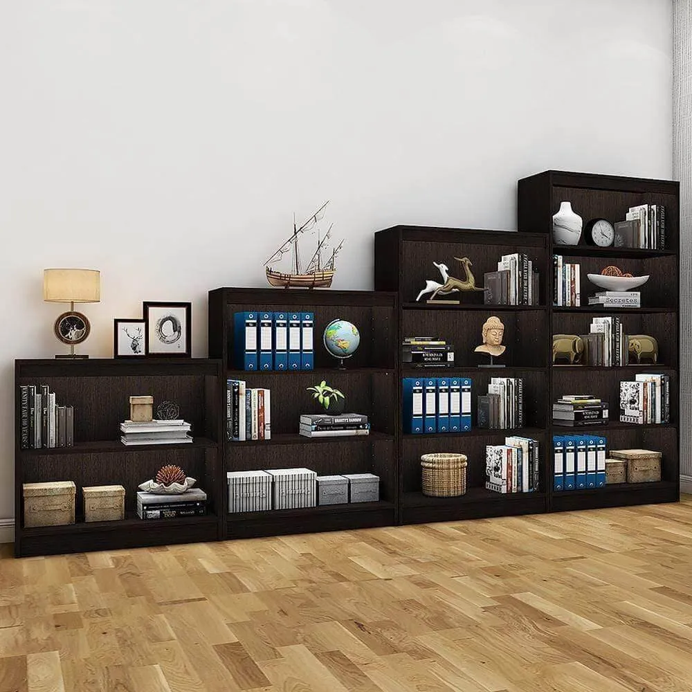 Alpha Book Case Design, Storage Racks and Shelves, Showcase Cabinets Bookcase | 4 Shelfs, Classic Wenge