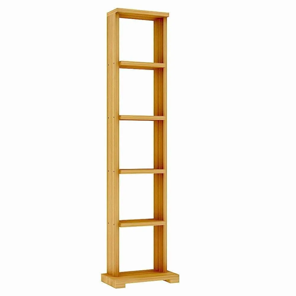 Alpha Lite Book shelf and Storage Racks and Shelves, Ladder Shelf Book case with 5 Shelf (54" High, Misty Oak)