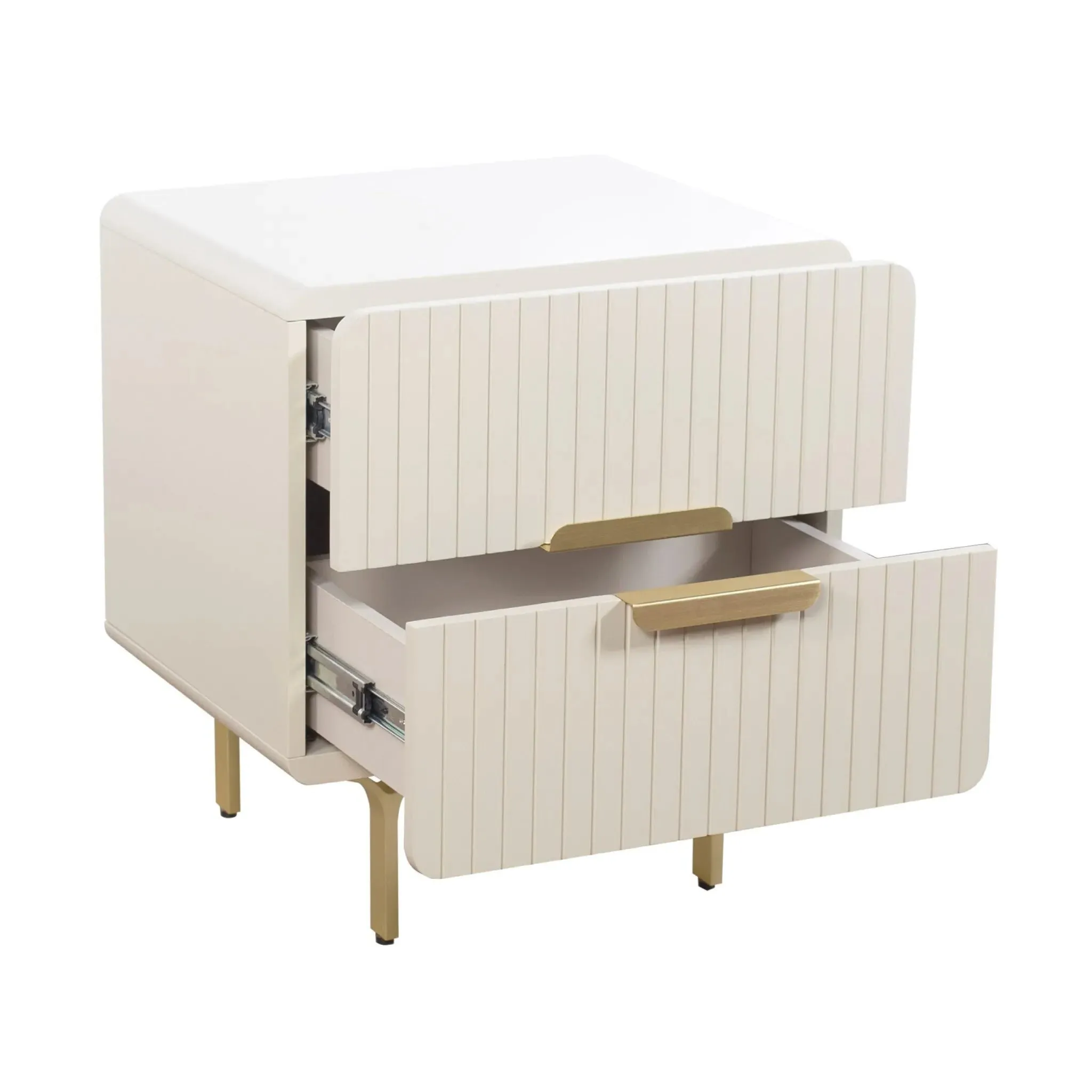 AMELIA Vintage White Nightstand