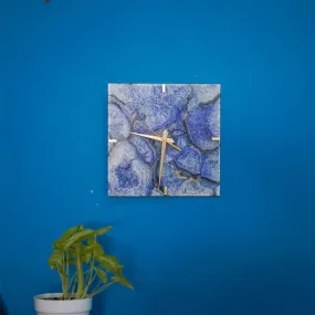 Andora Agate Wall Clock - Blue