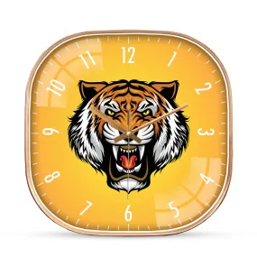 Angary tiger head wall clock