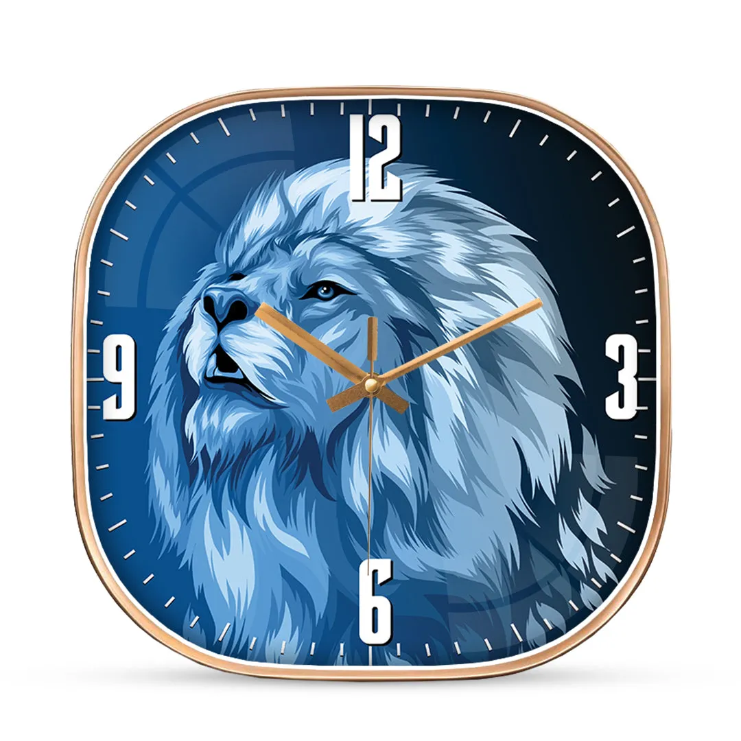 Art lion wall clock