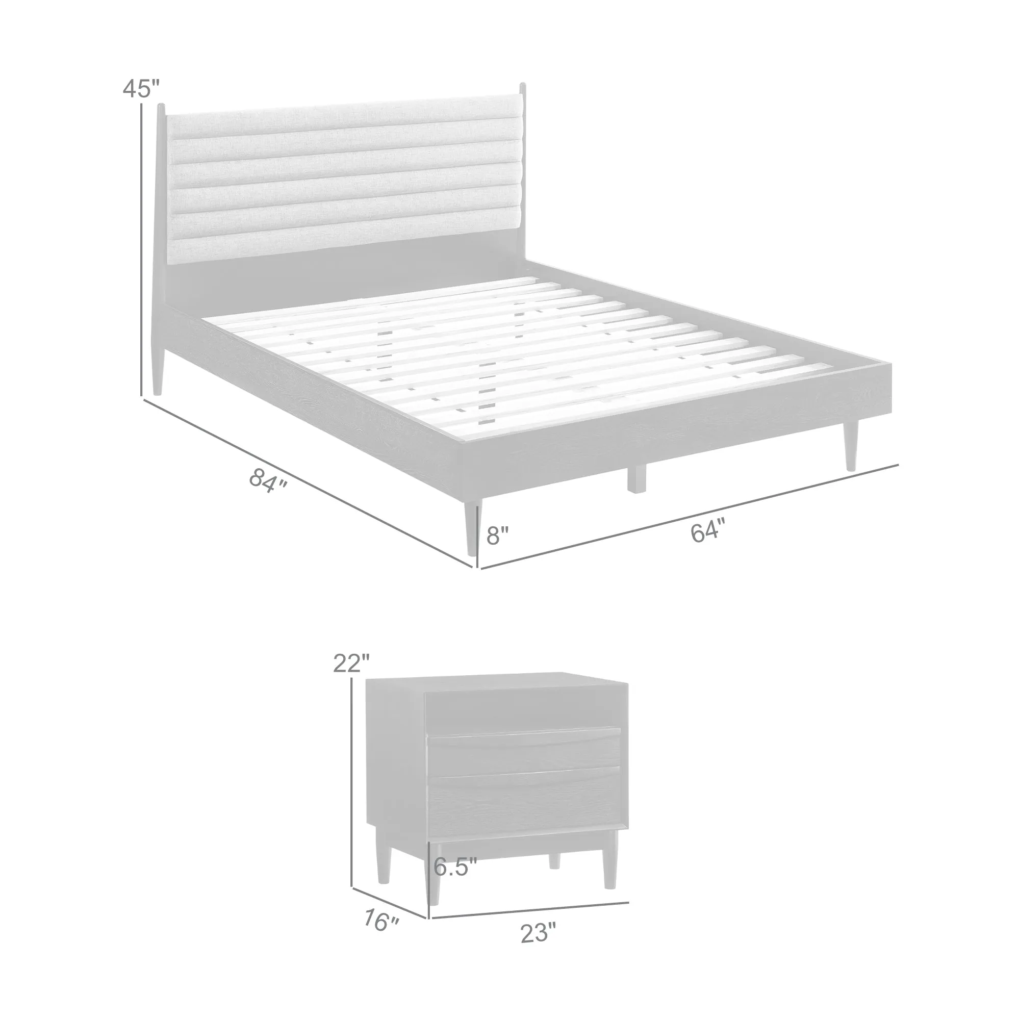 Artemio 3 Piece Wood Bedroom Set