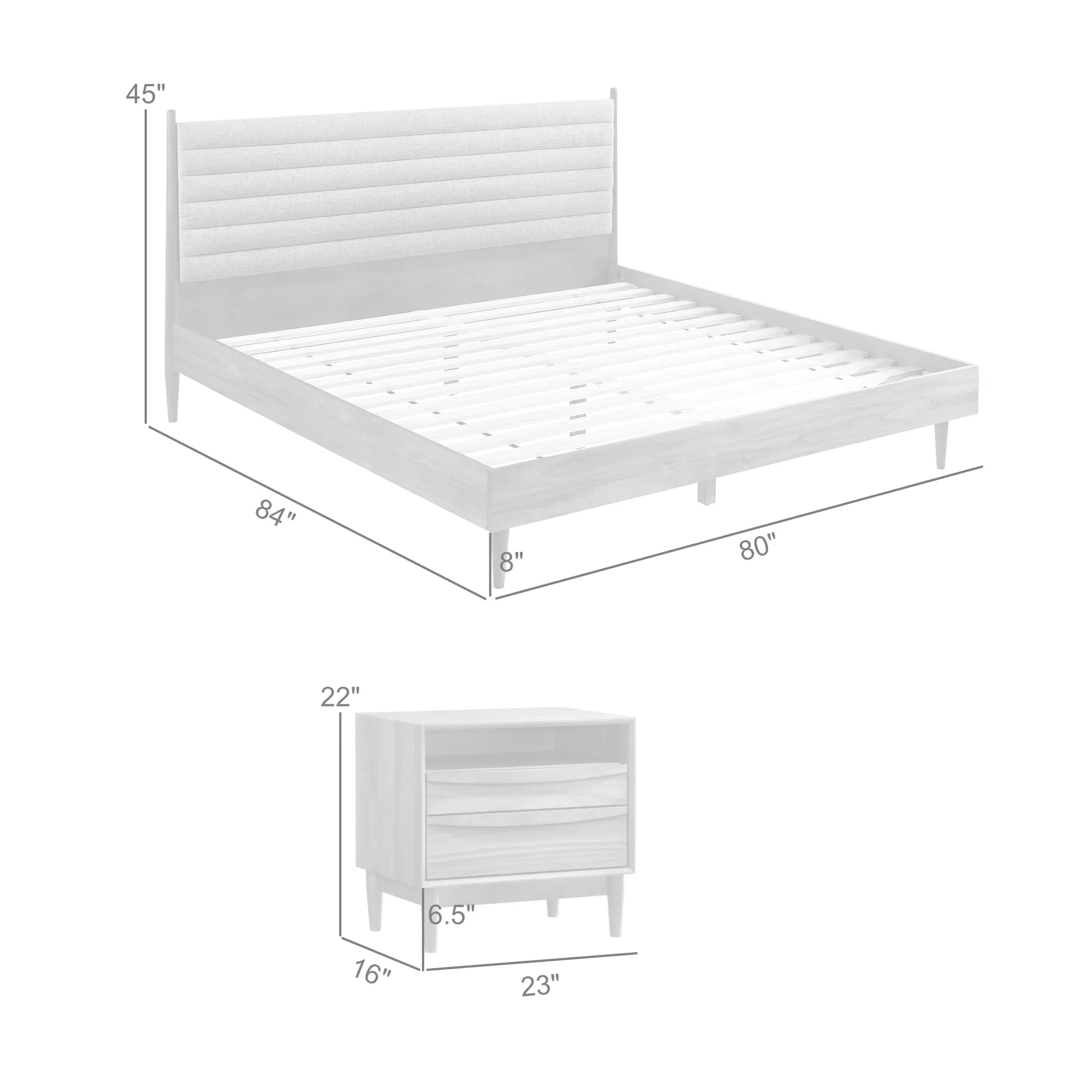 Artemio 3 Piece Wood Bedroom Set