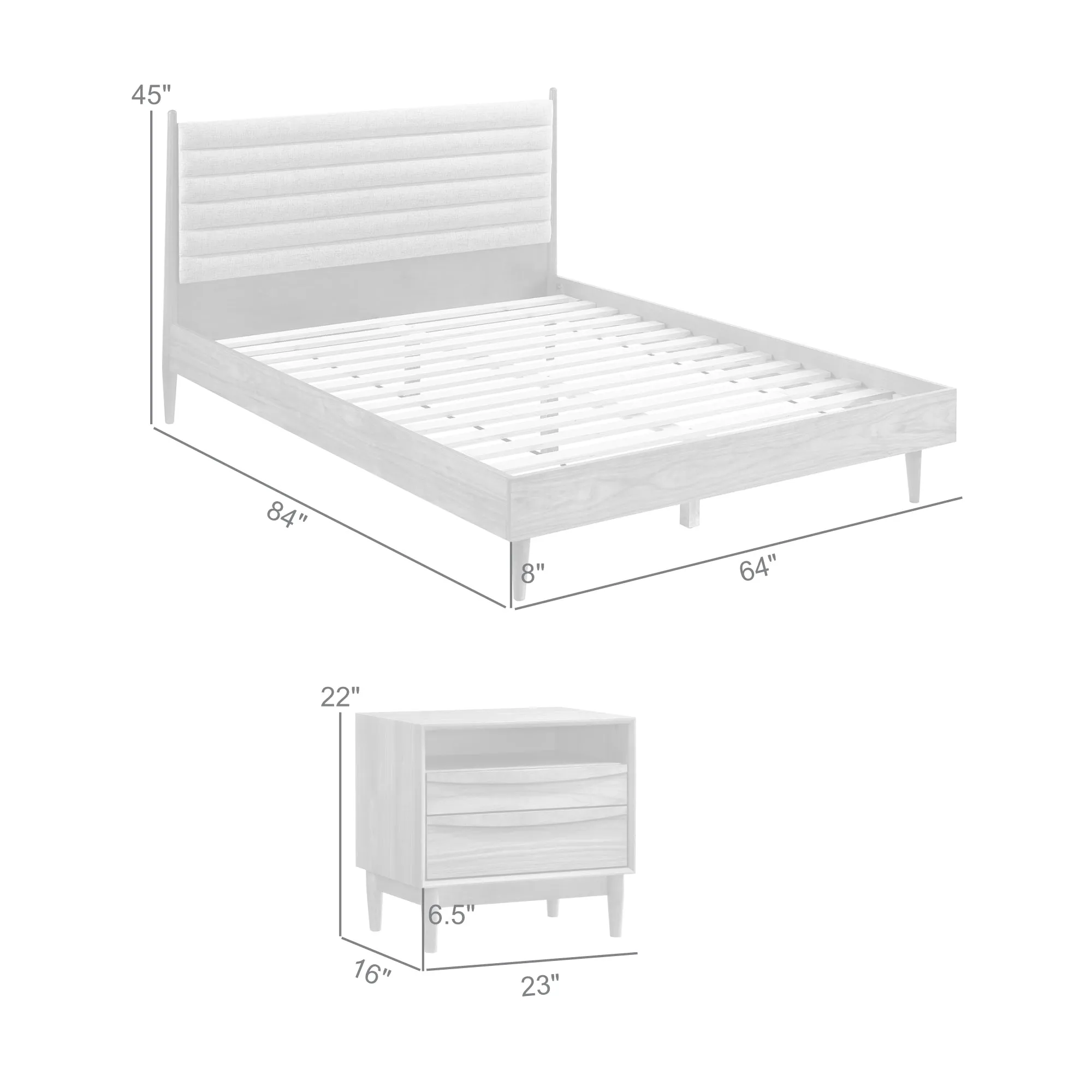 Artemio 3 Piece Wood Bedroom Set