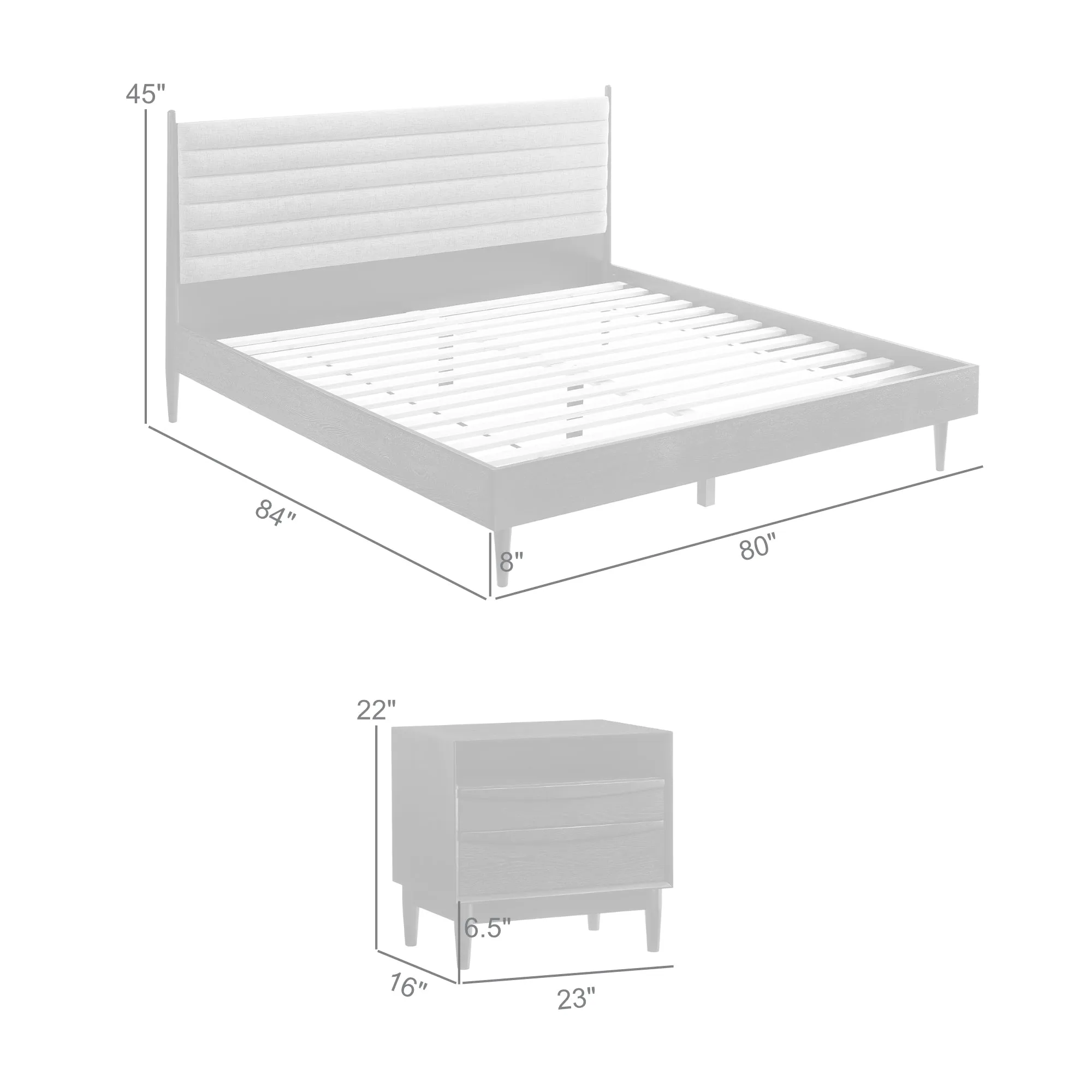 Artemio 3 Piece Wood Bedroom Set