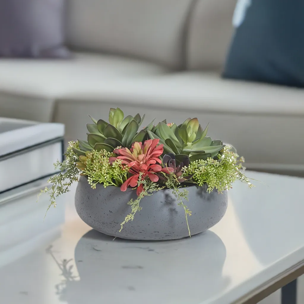 Artificial Succulent Arrangement - Round