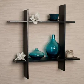 Asymmetric Laminate Square Floating Wall Shelf