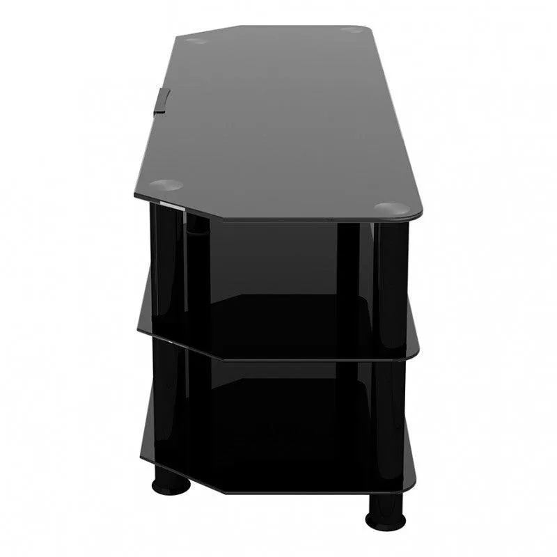 AVF Classic Corner Glass TV Stand for Up to 60" TV - Black | SDC1250CMBB