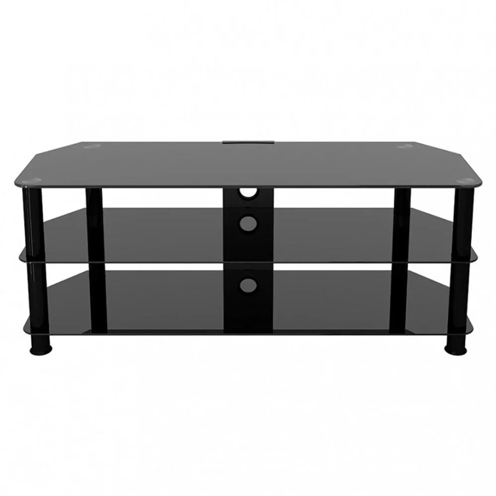 AVF Classic Corner Glass TV Stand for Up to 60" TV - Black | SDC1250CMBB