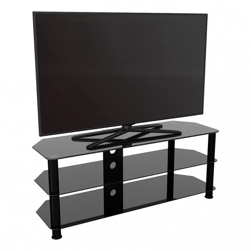 AVF Classic Corner Glass TV Stand for Up to 60" TV - Black | SDC1250CMBB