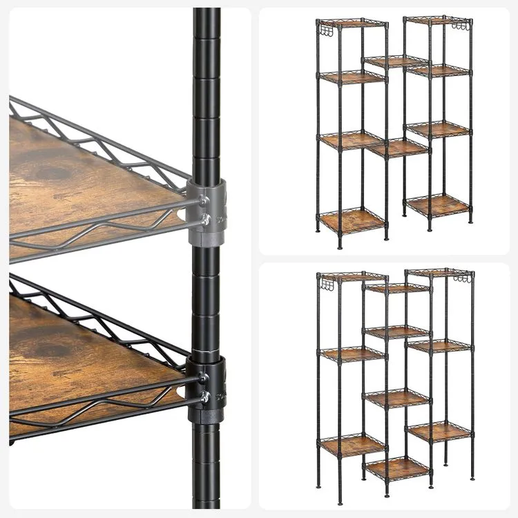 Bathroom Shelf, Storage Rack for Small Space, Total Load Capacity 220 lb, 11.8 x 11.8 x 48.6 Inches