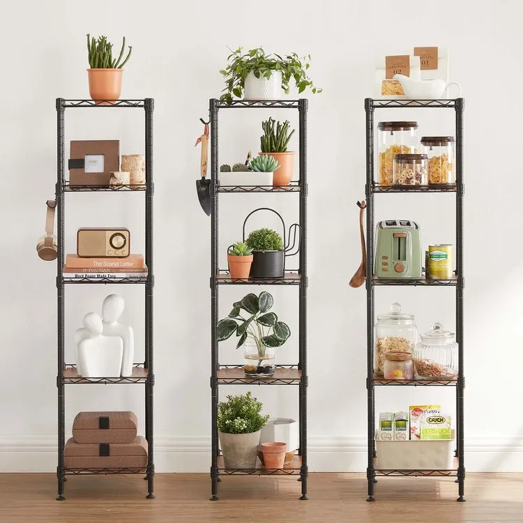 Bathroom Shelf, Storage Rack for Small Space, Total Load Capacity 220 lb, 11.8 x 11.8 x 48.6 Inches