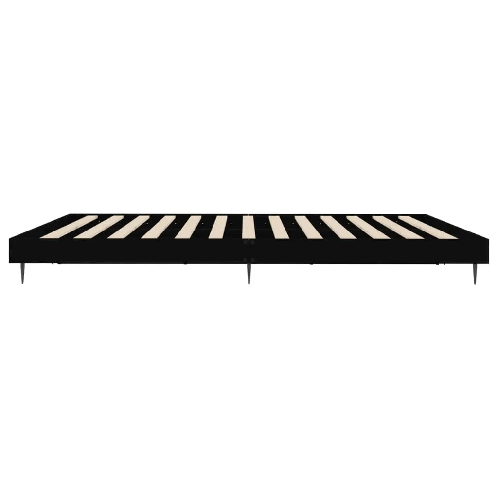 Bed Frame without Mattress Black 120x200 cm Engineered Wood