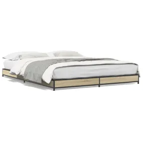 Bed Frame without Mattress Sonoma Oak 135x190 cm Double