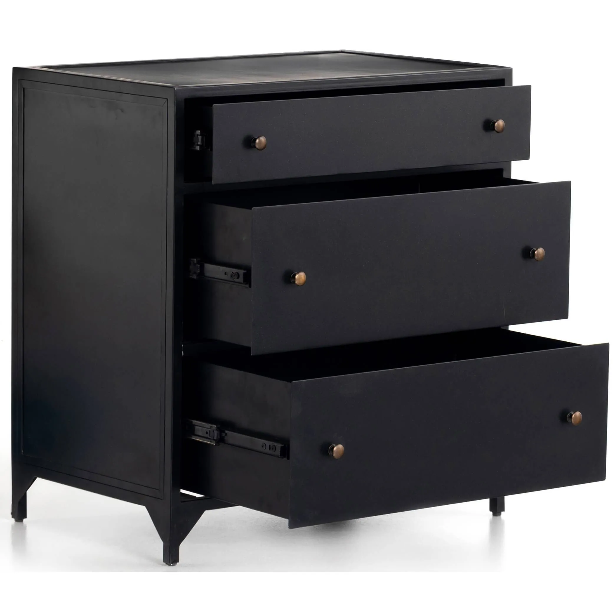 Belmont Storage Nightstand, Large, Black