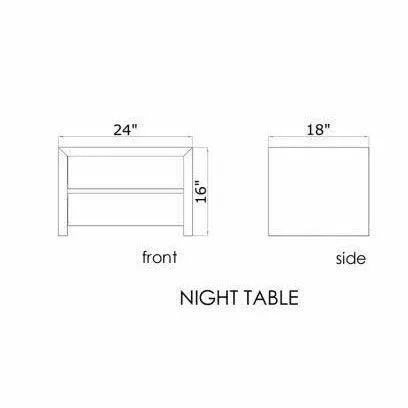 Blanche Two-Drawer Night Stand