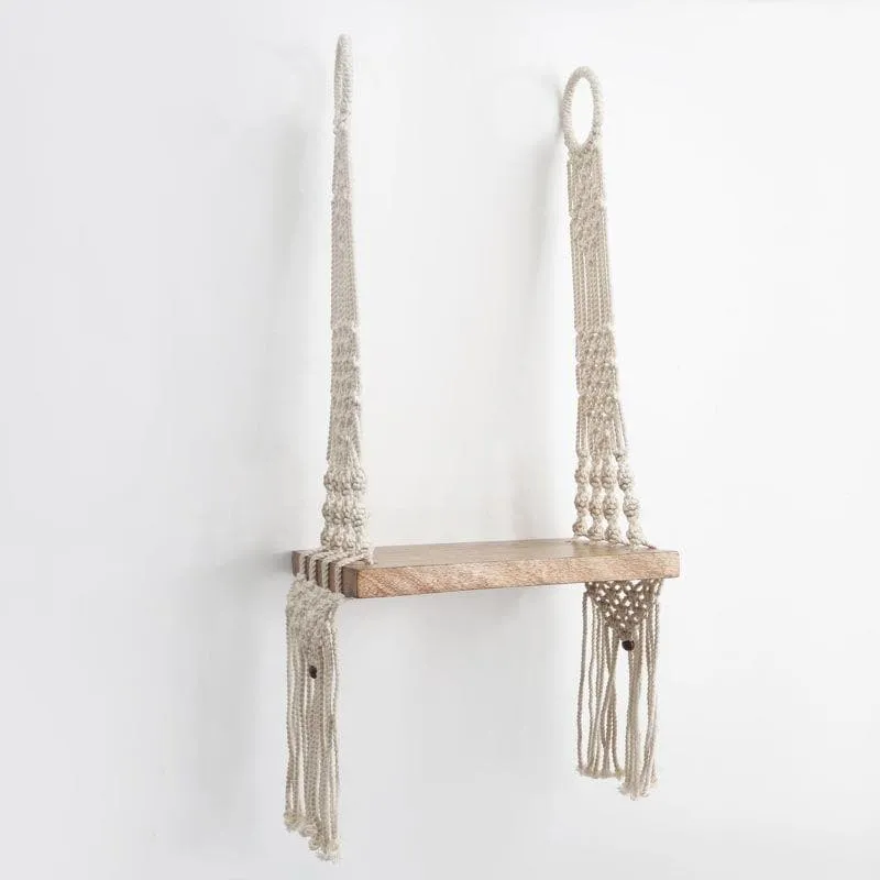 Boho Swing Hanging Wall Shelf