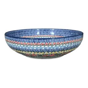 Bowl, Round, Serving, 10.5" in "Hummingbird Bouquet" by Ceramika Artystyczna | AC36-U3357