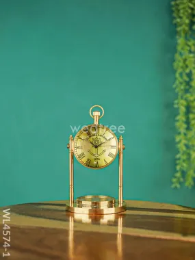 Brass Compass with Clock - WL4574