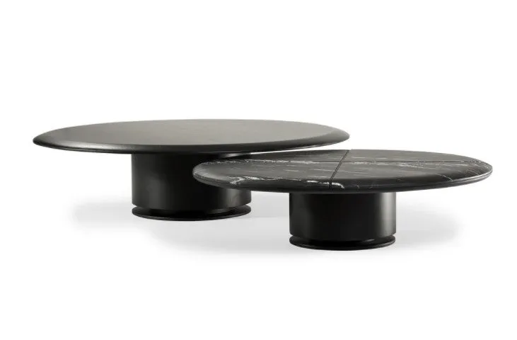 Cisa Graphite Oak Round Large Coffee Table