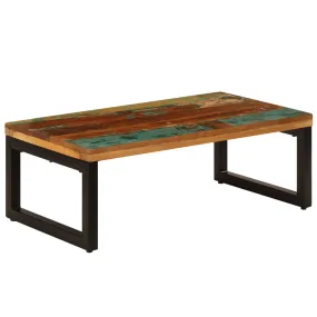 Coffee Table 39.4"x19.7"x13.8" Solid Reclaimed Wood and Steel