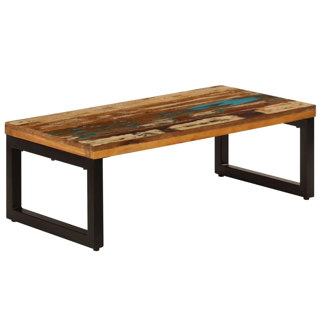 Coffee Table 39.4"x19.7"x13.8" Solid Reclaimed Wood and Steel