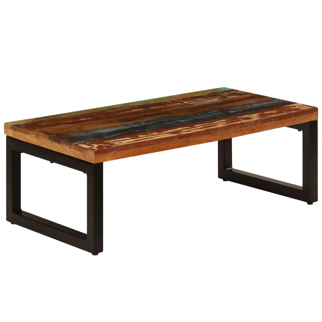 Coffee Table 39.4"x19.7"x13.8" Solid Reclaimed Wood and Steel