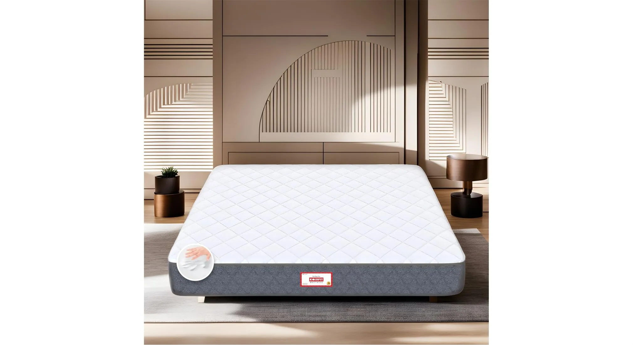 Coirfit Twin Plus 5-Zone I-Shape Technology 6 Inch Queen Size Memory Foam Mattress |for Soft Sleepers|Stress Release Extra Comfort Mattress|with 5 Year Warranty (LxB : 78x70x6)