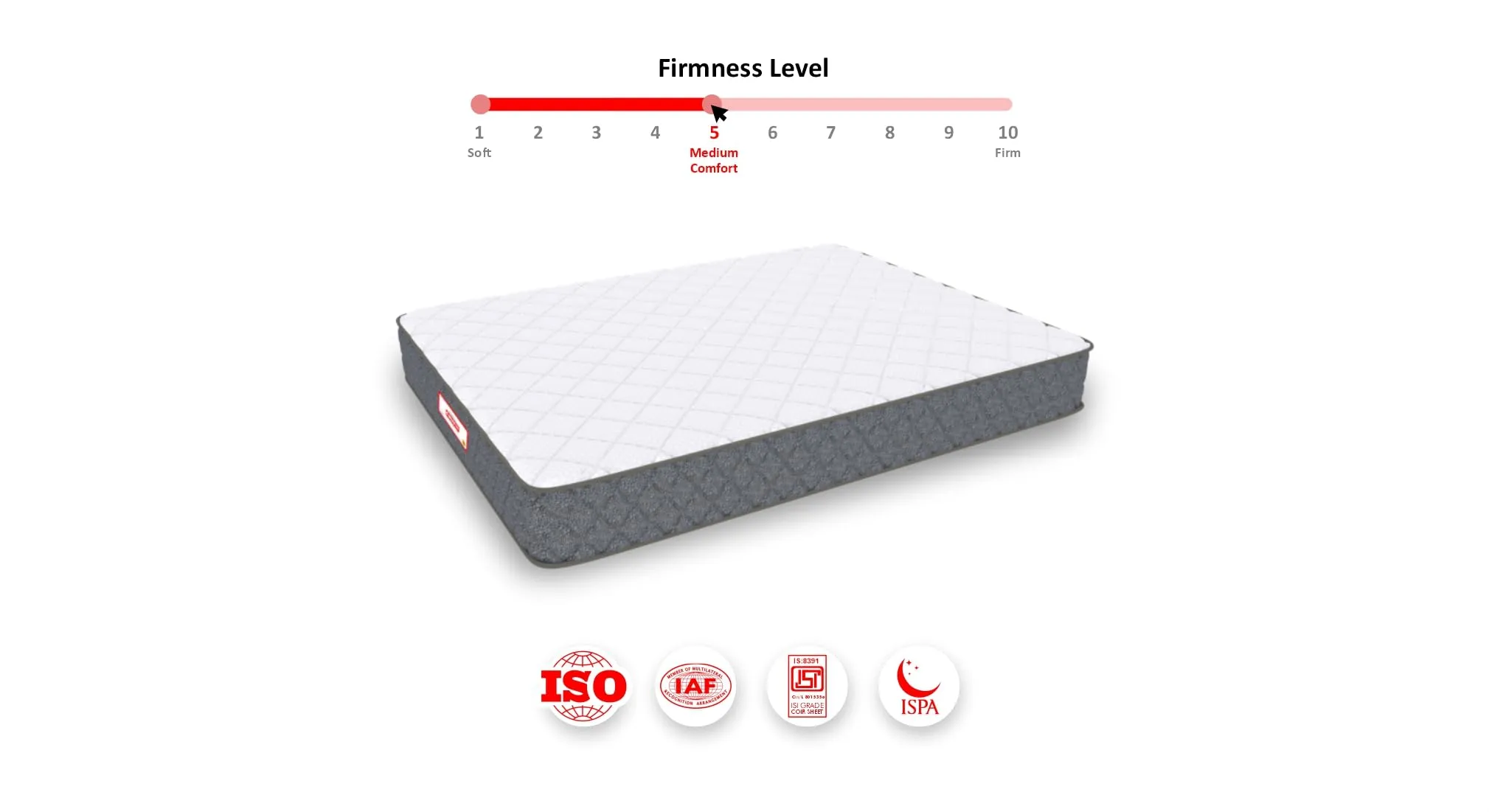 Coirfit Twin Plus 5-Zone I-Shape Technology 6 Inch Queen Size Memory Foam Mattress |for Soft Sleepers|Stress Release Extra Comfort Mattress|with 5 Year Warranty (LxB : 80x66x6)