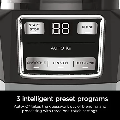 Compact Kitchen System, 1200W, 3 Functions for Smoothies, Dough & Frozen Drinks with Auto-IQ