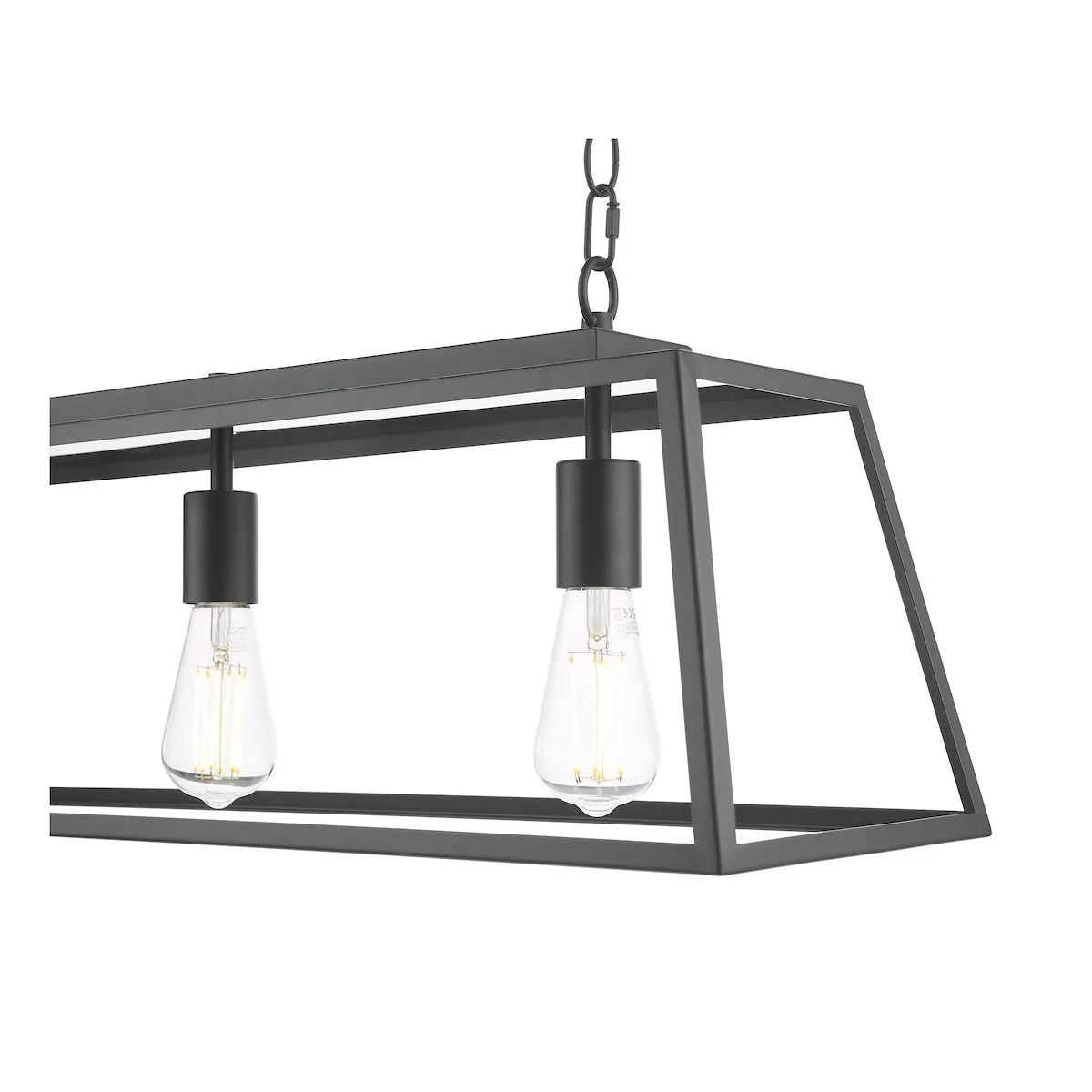 Dar Claudia 3 Light Bar Pendant Matt Black