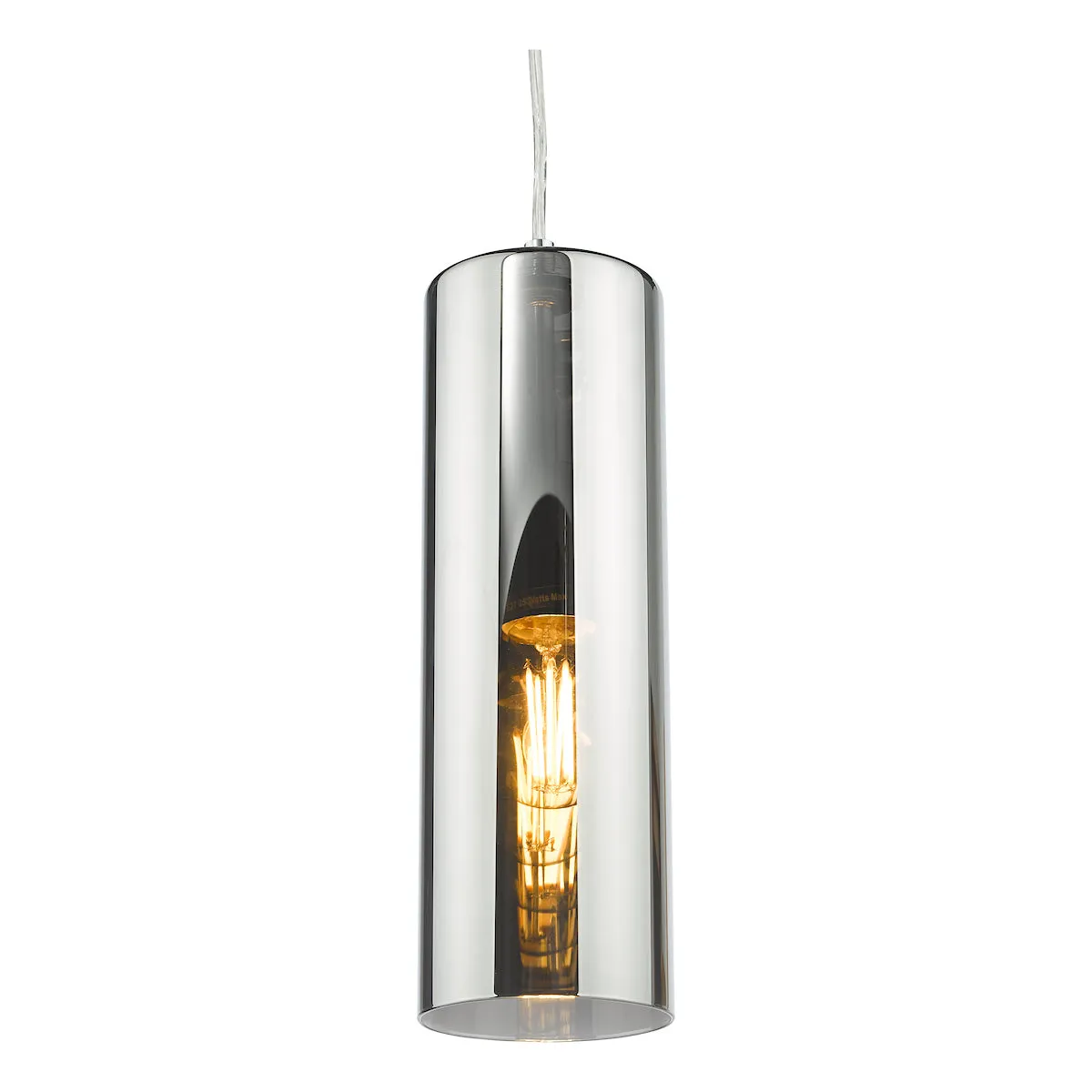 Dar Diaz Pendant Smoked Glass and Polished Chrome