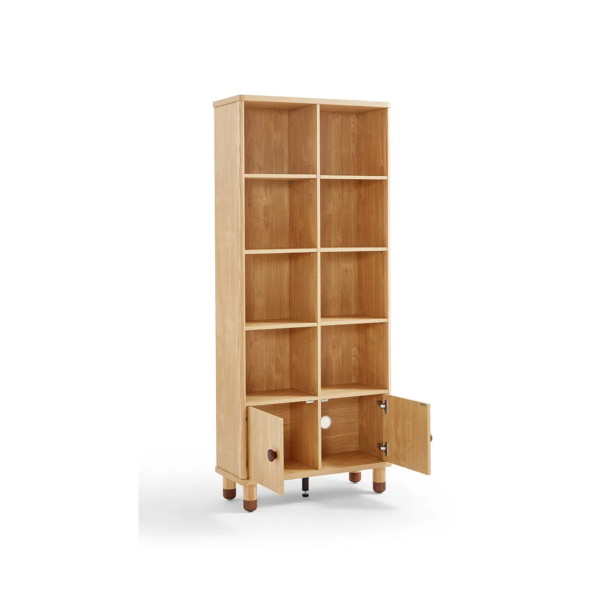 Dear Bear Kids Oak Storage Bookshelf