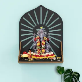 Divine Sanctuary Religious Wall Shelf - Black