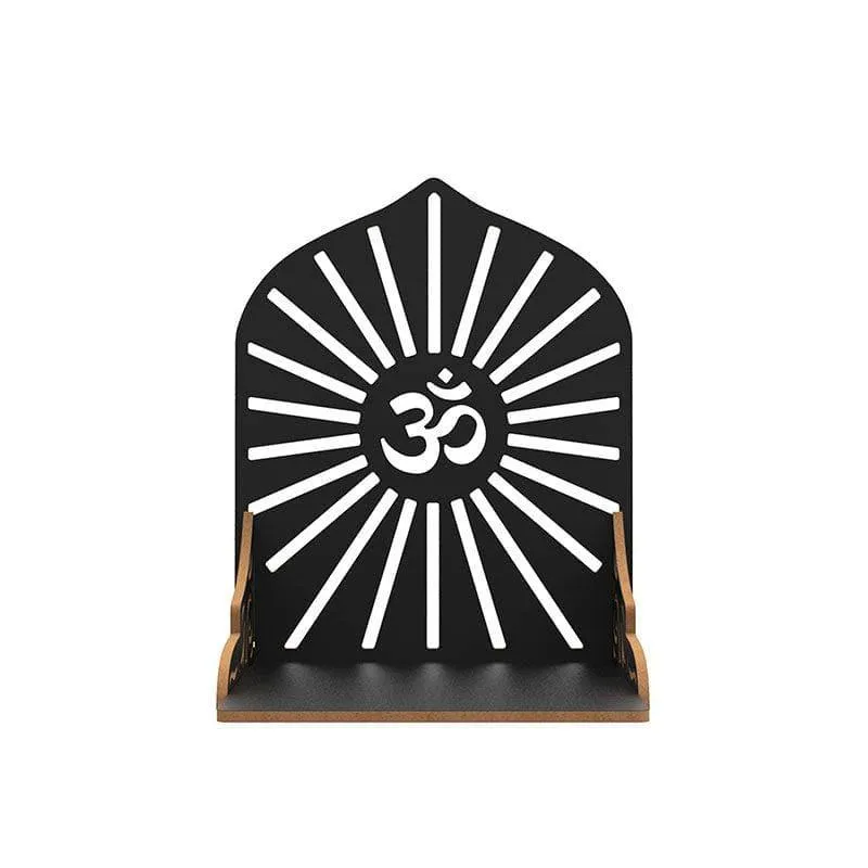 Divine Sanctuary Religious Wall Shelf - Black