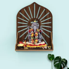 Divine Sanctuary Religious Wall Shelf - Brown