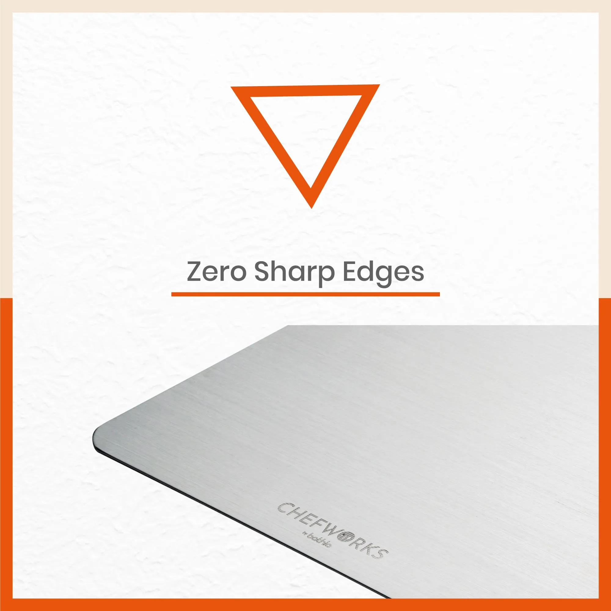 ENOX Stainless Steel Chopping Board | Small For Home (Size: 150mm x 200mm, Thickness: 1.5mm)