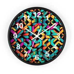 Geometric Wall Clock #2 w/ numbers