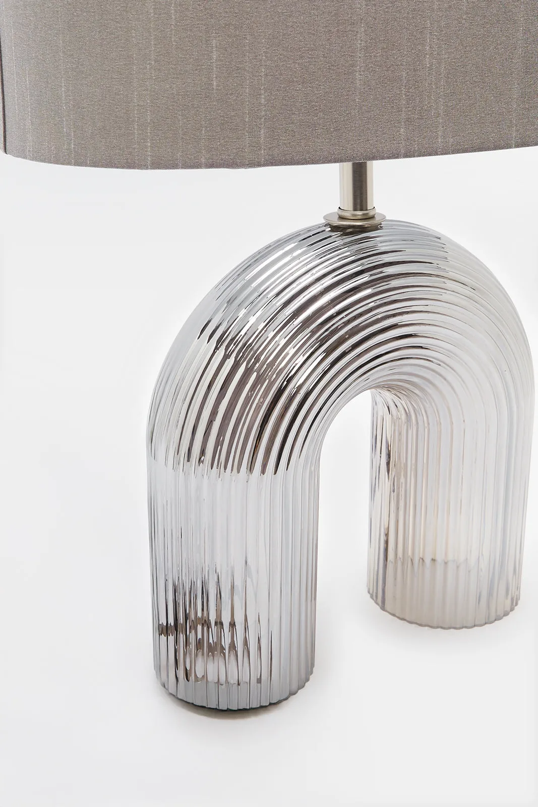 Gray U Shape Table Lamp