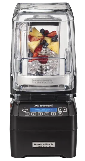 Hamilton Beach HBH750 The Eclipse Commercial Blender with Programmable Controls & Sound Enclosure – 48 Oz/1.4L Capacity, 3 HP