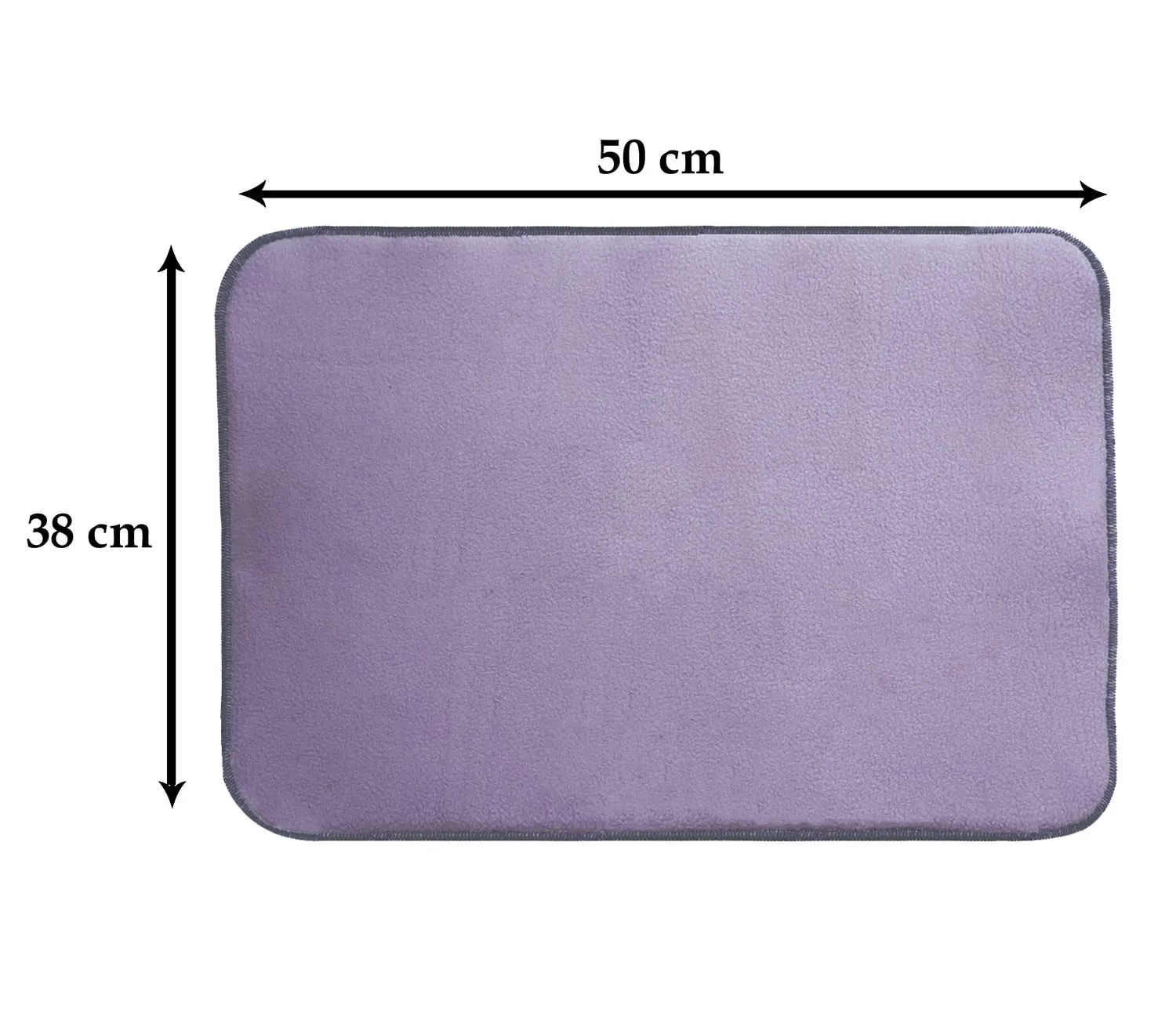 Heart Home Microfiber Reversible Dish Drying Mat with Absorbent Parity for Kitchen 19"x 15",Pack of 2 (Purple)