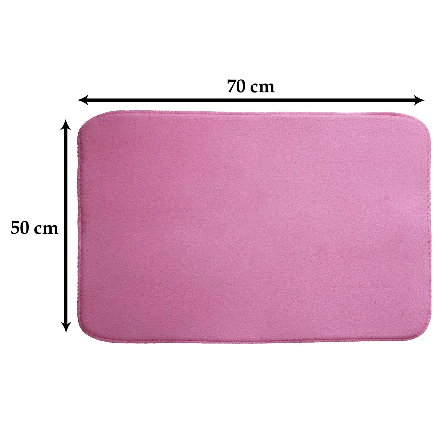 Heart Home Microfiber Reversible Dish Drying Mat with Absorbent Parity for Kitchen 27"x 19",Pack of 2 (Pink)